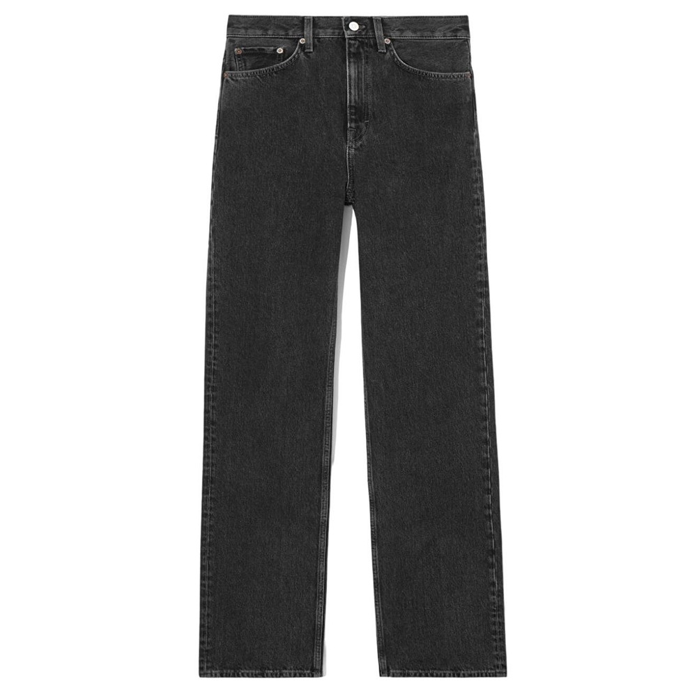 COS Straight Leg Jeans in Washed Black